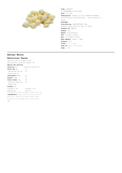 Butter Mints Nutrition Facts