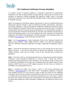 Certification Simplified - International Association of Eating