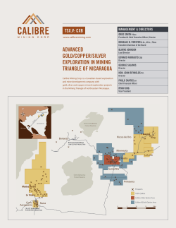 tsx.v: cxb AdvAnced gold/copper/silver explorAtion in mining triAngle