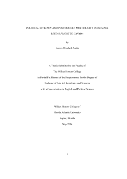 political efficacy and postmodern multiplicity in ishmael reed`s flight