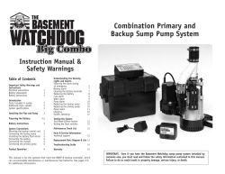 Combination Primary and Backup Sump Pump System