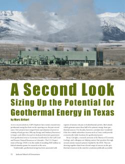 Sizing Up the Potential for Geothermal Energy in Texas