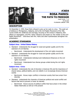 rosa parks - The Described and Captioned Media Program