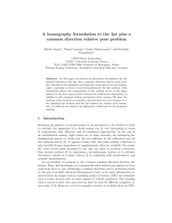 A homography formulation to the 3pt plus a common direction