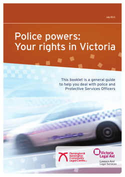 Police powers: Your rights in Victoria
