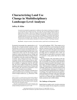 Characterizing Land Use Change in Multidisciplinary Landscape