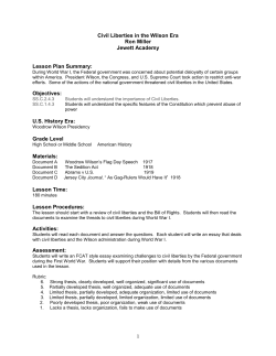 Civil Liberties in the Wilson Era