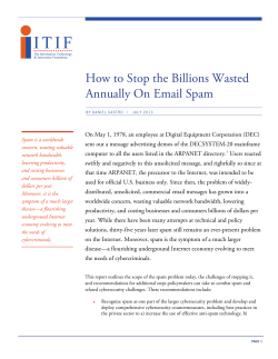 How to Stop the Billions Wasted Annually On Email Spam
