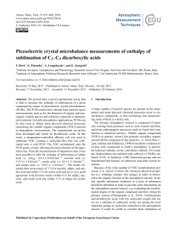 Piezoelectric crystal microbalance measurements of enthalpy of