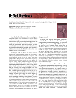 Untitled [Barbara Donagan on English Warfare, 1511-1642] - H-Net