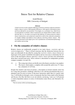 Stress Test for Relative Clauses