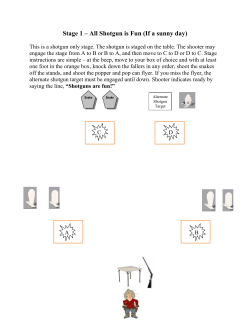 Stage 1 &ndash; All Shotgun is Fun (If a sunny day)