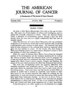 the merican journal of cancer