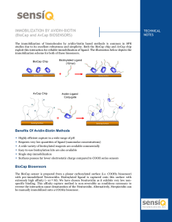 BioCap and AvCap Chips - SensiQ Technologies, Inc.