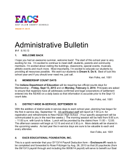 Administrative Bulletin 8-16-13
