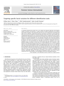 Targeting specific facial variation for different identification tasks