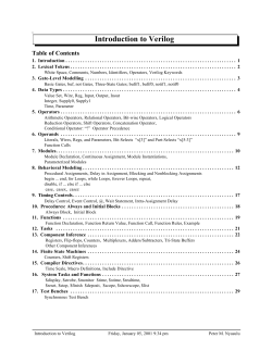 Introduction to Verilog