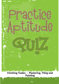 Finishing Trades - Plastering, Tiling and Painting