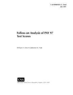 Follow-on Analysis of PAY 97 Test Scores