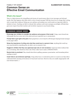 Common Sense on Effective Email Communication