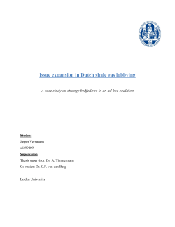 Issue expansion in Dutch shale gas lobbying