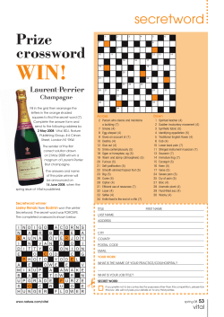 Prize crossword