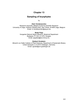 Chapter 13 Sampling of bryophytes