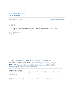 The diplomatic stalemate of Japan and the United States
