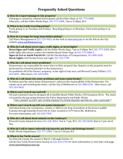 FAQs - City of Satellite Beach