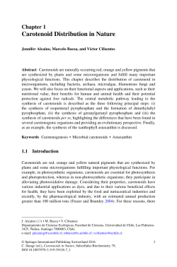 Carotenoid Distribution in Nature
