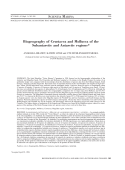 Biogeography of Crustacea and Mollusca of the - ICM-CSIC