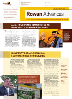 Ali A. HousHmAnd inAugurAted As university`s seventH president