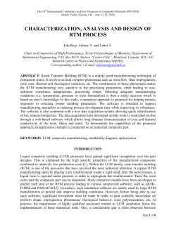 Characterization, analysis and computer aided process design for