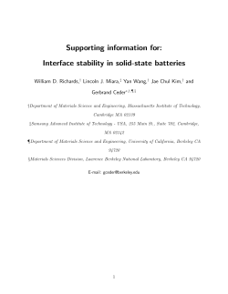 Supporting information for: Interface stability in solid