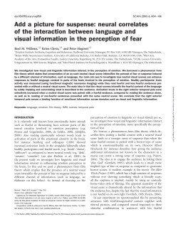 Add a picture for suspense: neural correlates of the interaction