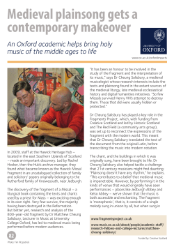 Medieval plainsong gets a contemporary makeover