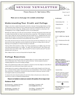 Scholarship Newsletter