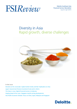 Diversity in Asia Rapid growth, diverse challenges
