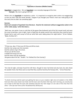 Hyperbole in Literature (Middle Grades)