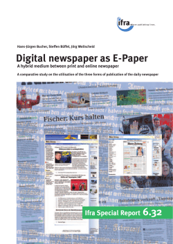 Digital newspaper as E-Paper
