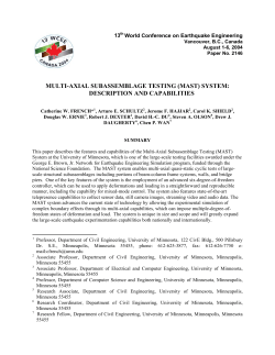 Multi-Axial Subassemblage Testing (MSAT) System: Description and