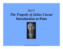 The Tragedy of Julius Caesar Introduction to Puns