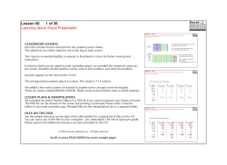 Lesson 00 of 36 Learning about Excel Projectable
