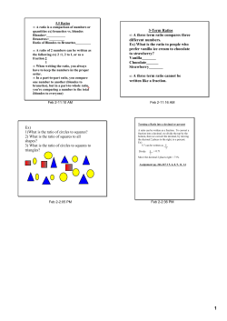 5.5 Ratios - École St. Joseph School
