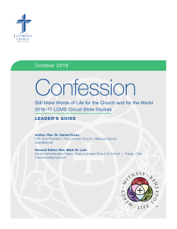 Leader Guide - The Lutheran Church&mdash;Missouri Synod