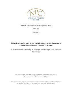 Rising Extreme Poverty in the United States and the Response of