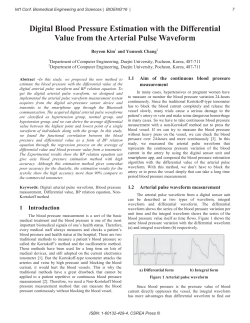 Digital Blood Pressure Estimation with the Differential Value from the