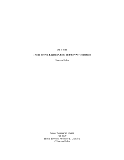 By Sharona Kahn - Dance &ndash; Barnard