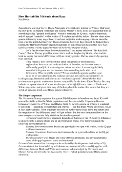 How Heritability Misleads about Race