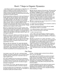 Ron`s 7 Steps to Organic Dynamics